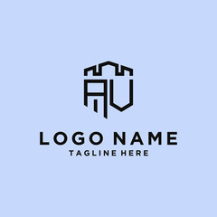  AV Logo Set modern graphic design  Inspirational logo design for all companies. -Vectors