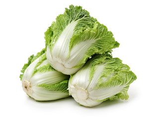 Chinese cabbage on white background 