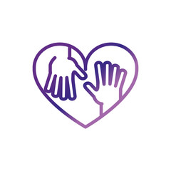 hands love heart charity help donation