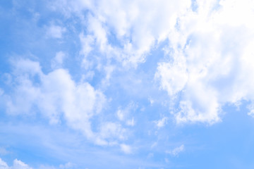 blue sky with soft white cloud wallpaper