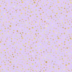 Purple and Gold Confetti Seamless Pattern - Cute purple and gold confetti repeating pattern design