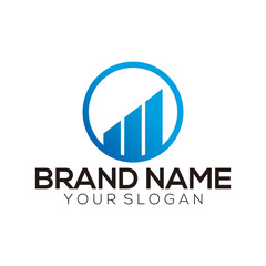 design of financial logo vector template