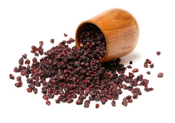 Schisandra on white background