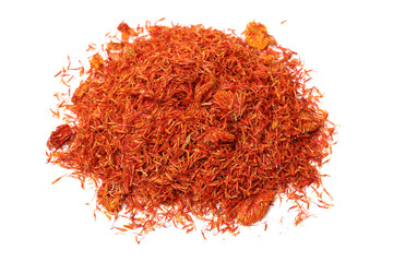 Fototapeta premium Dried safflower on white background