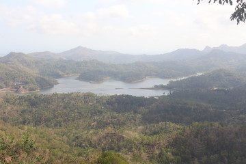 Naklejka premium view of mountains