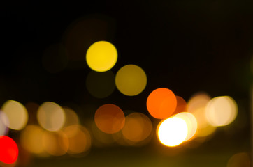 Bokeh abstract background in the night