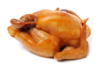 Roast Chicken on white background