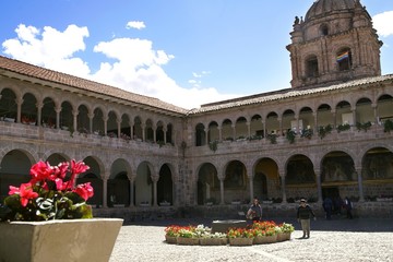 Coricancha museum in the town center of Cusco, Peru