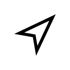 gps arrow line vector single icon