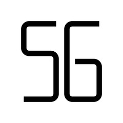 5g line vector single icon