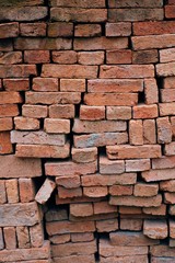 Fototapeta premium old red brick wall background