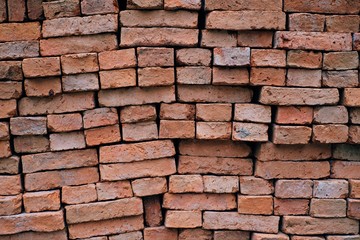 old red brick wall background