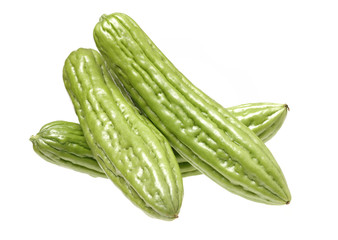 Bitter melon , Bitter gourd on white background
