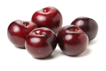Sweet plum isolated on white background 