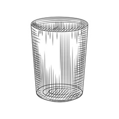 Highball glass isolated on white background. Collin glass