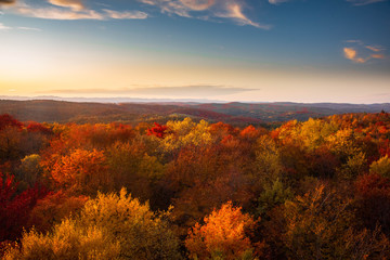Fototapeta premium sunset in the mountains