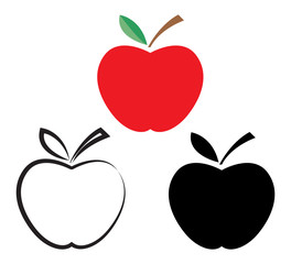 apple icon, vector design, juicy
