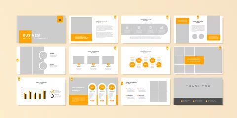 Foto op Plexiglas Business minimal slides presentation background template. business presentation template. © DISTROLOGO