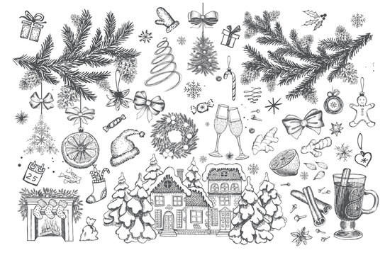 70,998 BEST Christmas Line Drawings IMAGES, STOCK PHOTOS &amp; VECTORS