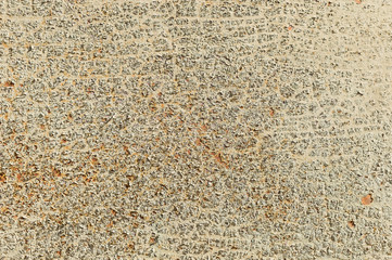 Beige Texture of painted metal surface with cracked paint. Finely detailed background