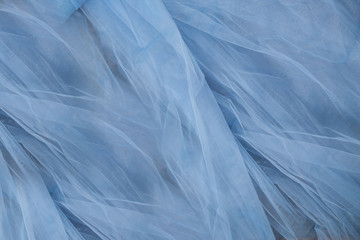 Beautiful delicate blue wedding veil fabric