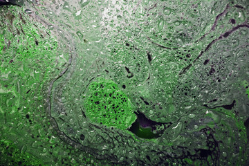 oil stain on the water