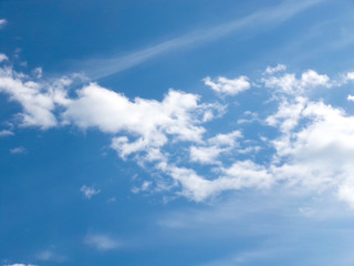 Beautiful sky over the city evokes hot weather. Blue sky over the city.