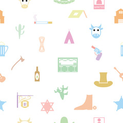 cowboy seamless pattern background icon.