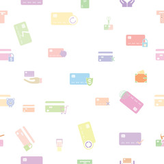 credit cards seamless pattern background icon.