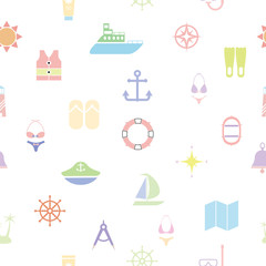 cruise seamless pattern background icon.