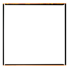 Border. Empty square medium format 6x6cm black and white 120 or 220 type (60mm) film template with copy space isolated on white background with work path. - obrazy, fototapety, plakaty