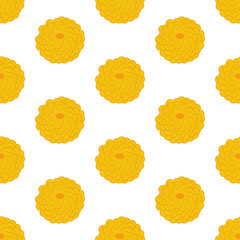Chrysanthemum flower seamless pattern