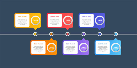 Timeline infographic design elements. Modern infographic design