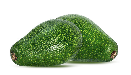 Fresh avocado isolated on white background with clipping path