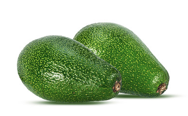 Fresh avocado isolated on white background with clipping path