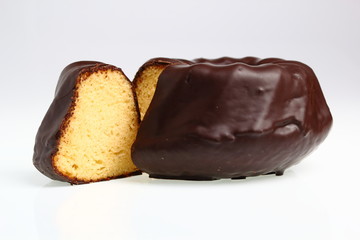 Bundt Cake with chocolate glaze