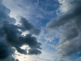 Sky with rain cloud in the evening