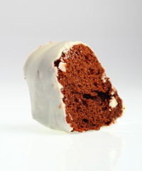 Chocolate Bundt Cake with Marzipan Sugar Glaze