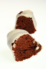 Chocolate Bundt Cake with Marzipan Sugar Glaze