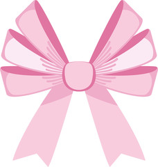 Elegant vector pink bows for greeting cards
