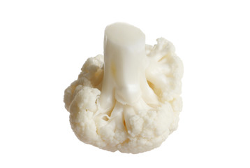 Cauliflower isolated on white background. Ripe fresh cauliflower Clipping Path.