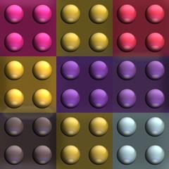  3D render seamless polished pattern background tile