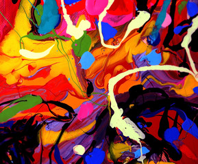 Hand draw colorful painting abstract background with texture.