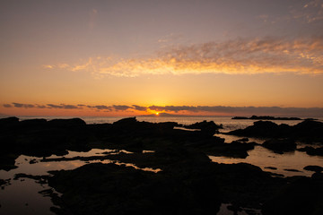 Japanese rocky sunset