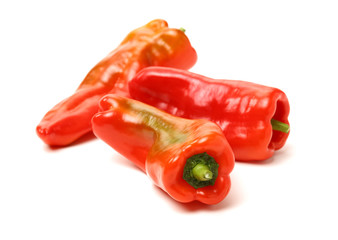 Fresh red pepper on white background