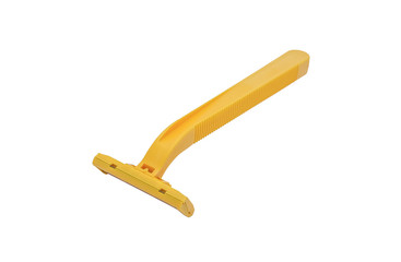 yellow razor isolate on white background