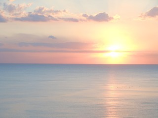 sunset over the sea