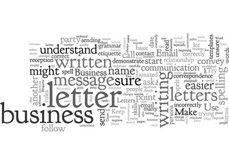Fototapeta na wymiar Business Letter Email Etiquette