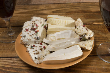 cheese with spices and wine - 297059130