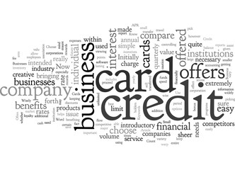 Business Credit Cards Choose Wisely